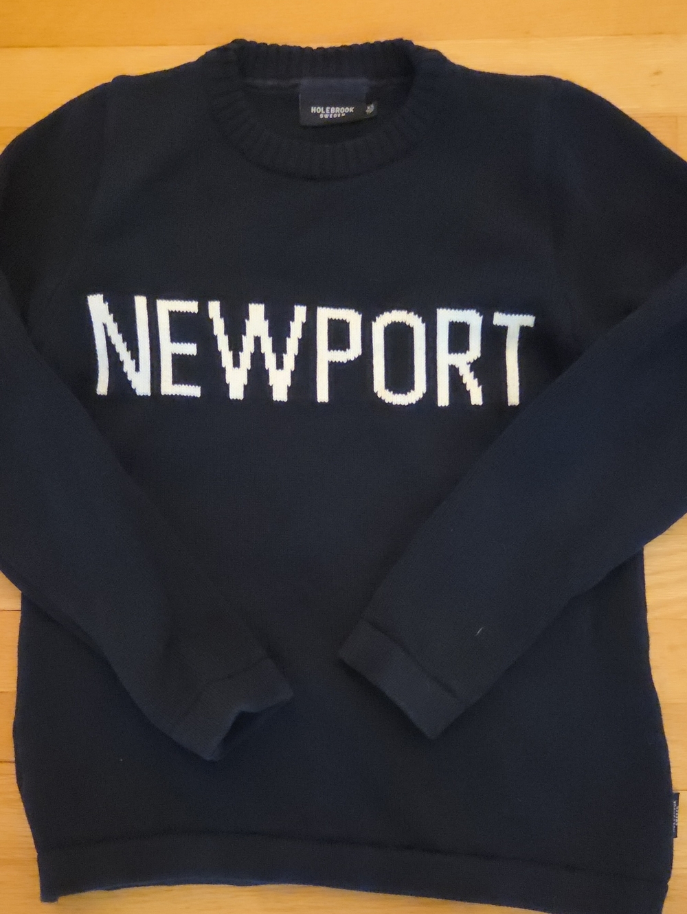 Holebrook Sweden Women's XS Newport Intarsia Knit Navy Blue Sweater